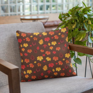 Terracotta Leaves Fall Cushion
