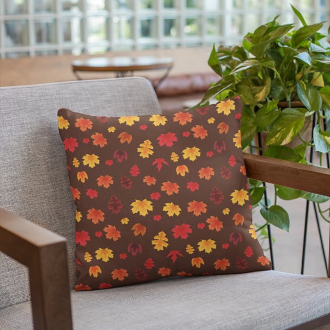 Terracotta Leaves Fall Cushion (Creator Uploaded)