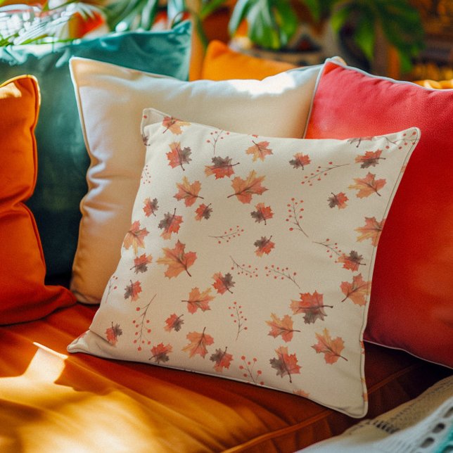Terracotta Leaves Fall Cushion (Creator Uploaded)