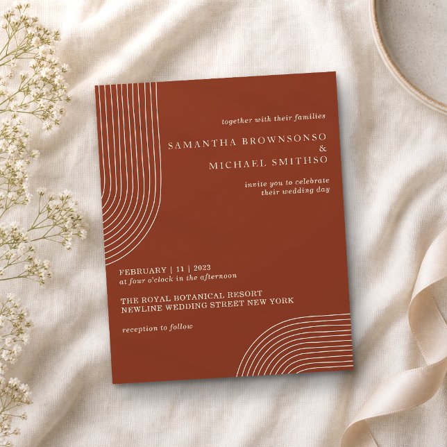 Terracotta Line Art Geometric Boho Budget Flyer (Creator Uploaded)