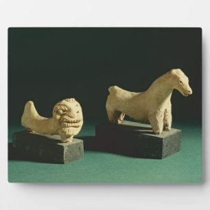Terracotta lion and horse, Mohenjodaro 2300-1750 B Plaque
