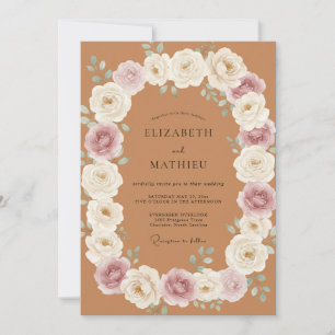 Terracotta Lush Autumn Wedding Invitation