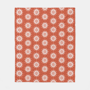 Terracotta Mandala Fleece Blanket
