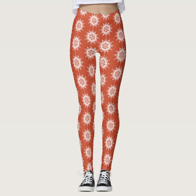 Terracotta Mandala Leggings (Front)