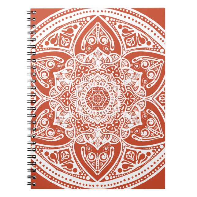 Terracotta Mandala Notebook (Front)