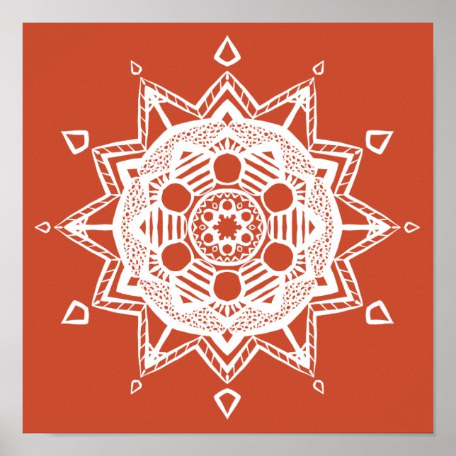 Terracotta Mandala Poster (Front)