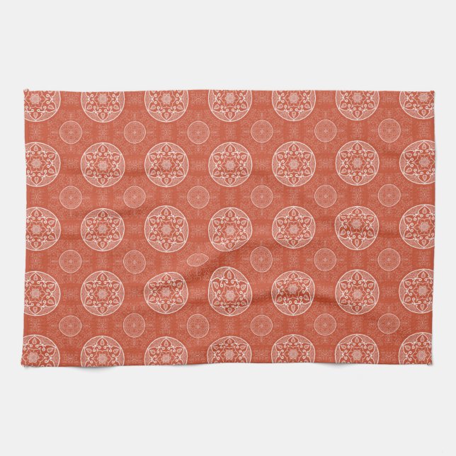 Terracotta Mandala Tea Towel (Horizontal)