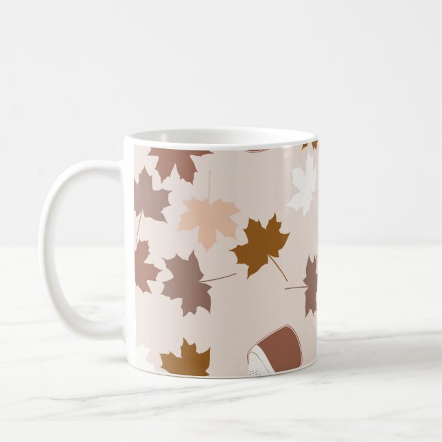 Terracotta Maple Latte Cosy Retro Fall & Winter  Coffee Mug (Left)