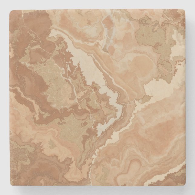 Terracotta Marble Luxury Coaster (Front)