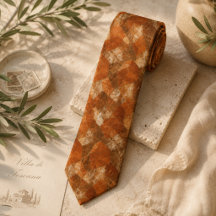 Terracotta Marble Mosaic Abstract Geometric Stone