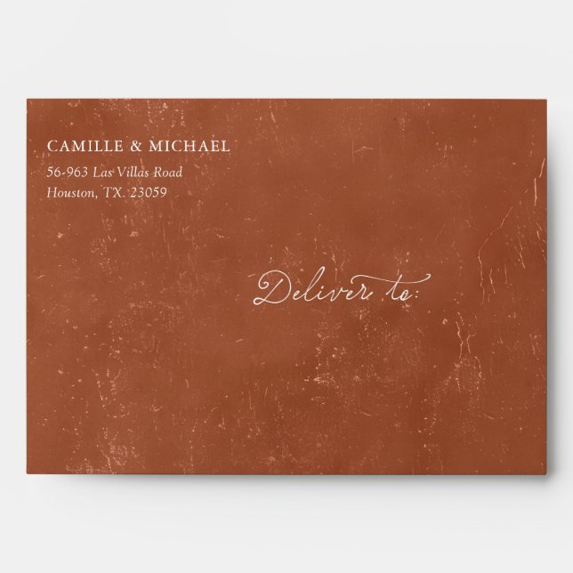 Terracotta Mexican Wedding  Envelope (Front)
