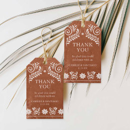 Terracotta Mexican Wedding Thank You Gift Tags
