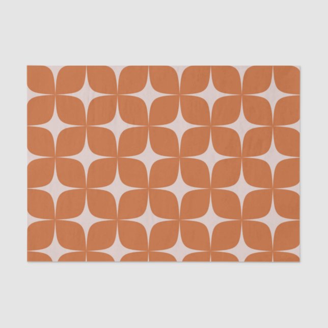 Terracotta Mid Century Modern Elegant Boho Tissue Paper (Front)