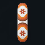 Terracotta Mid Century Modern Floral Rainbow Retro Skateboard<br><div class="desc">This cool skateboard,  featuring mid century modern floral & rainbow pattern would make a wonderful gift for someone,  who loves retro!</div>