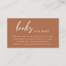 Terracotta Minimalist Boho Books for Baby Shower