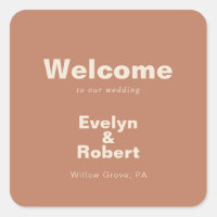 Terracotta Minimalist Formal Wedding Welcome