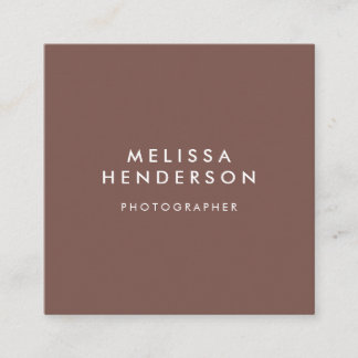 Terracotta Minimalist Professional Modern Square Business Card