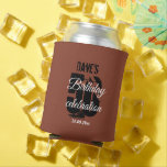 Terracotta Modern 50th Any Birthday Party Can Cooler<br><div class="desc">Terracotta Modern 50th Any Birthday Party Can Cooler</div>