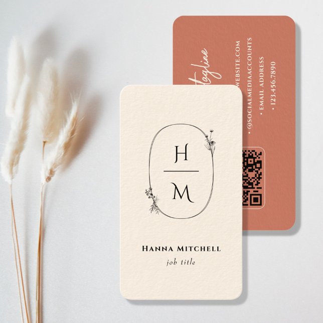 Terracotta Modern Bohemian Business Card (Creator Uploaded)