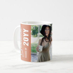 Terracotta Modern Classic Photo Graduation Party Coffee Mug