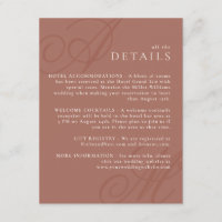 Terracotta Modern Edge Elegant Monogram Details
