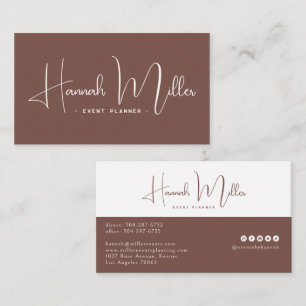 Terracotta Modern Elegant Minimalist Business Card