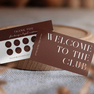 Terracotta   Modern Elegant Minimalist Loyalty  Business Card