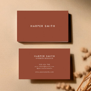 Terracotta Modern Minimal Professional Business Card