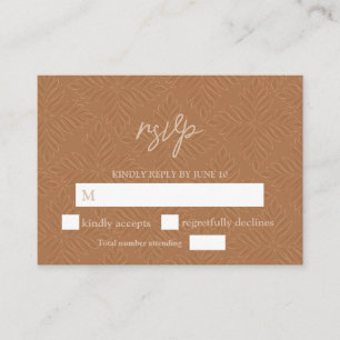 Terracotta Modern Minimalist Enclosure Card