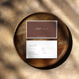 Terracotta   Modern Minimalist Gift Certificate