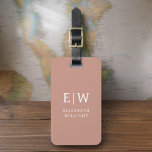 Terracotta Modern Monogram Minimalist Luggage Tag<br><div class="desc">Elevate your travel experience with our Classic Elegant Modern Minimalist Monogram Luggage Tag. This meticulously designed accessory seamlessly combines timeless elegance with contemporary minimalism, ensuring your luggage stands out with sophistication. Crafted with precision and attention to detail, this luggage tag is more than just a practical item; it's a personalised...</div>
