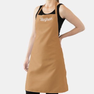Terracotta Modern Name Simple Minimalist Chic Apron