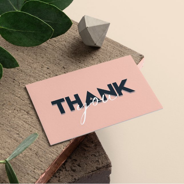 Terracotta Modern Simple Order Thank You  Business Card (Terracotta Modern Simple Order Thank You Business Card)