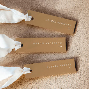 Terracotta Modern Wedding Name Place Cards