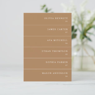 Terracotta Modern Wedding Name Place Cards