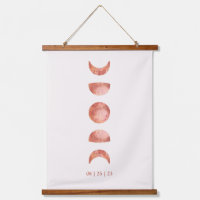 Terracotta Moon Phase Wedding Hanging Tapestry