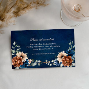 Terracotta Navy Blue Greenery Website Details Encl Enclosure Card