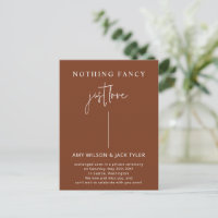 Terracotta Nothing Fancy Just Love Wedding