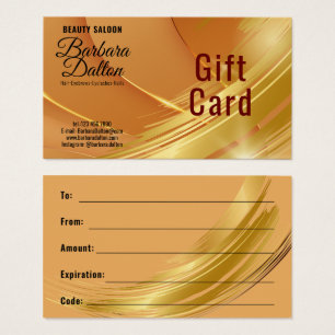 Terracotta Ochre Beige Gold Gift Certificates