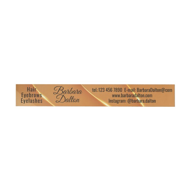 Terracotta Ochre Beige Gold Wrap Around Label (Individual)