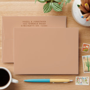 Terracotta Ombre Minimalist Boho Envelope