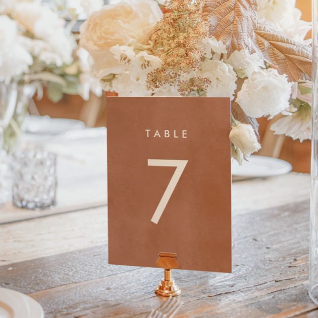 Terracotta Ombre | Minimalist Boho Table Number (Creator Uploaded)