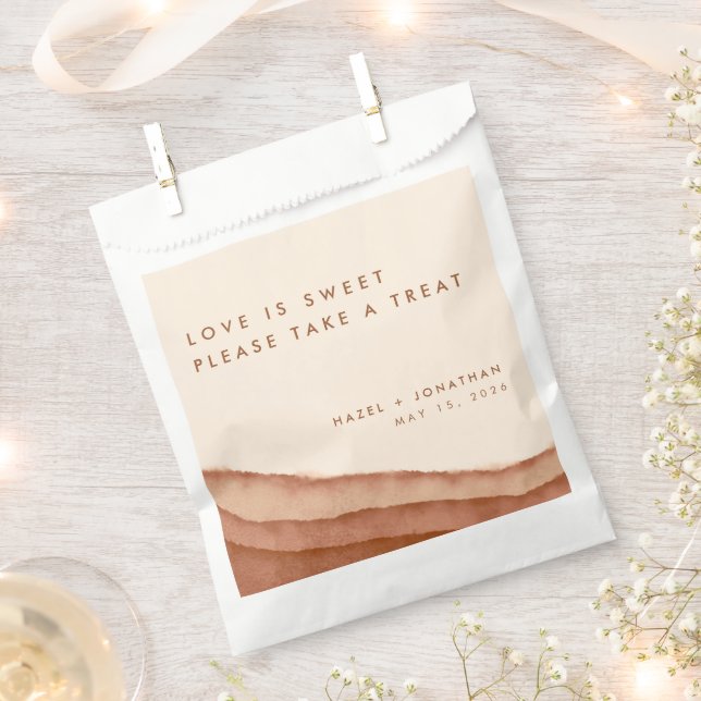 Terracotta Ombre | Minimalist Boho Wedding Favour  Bags (Clipped)