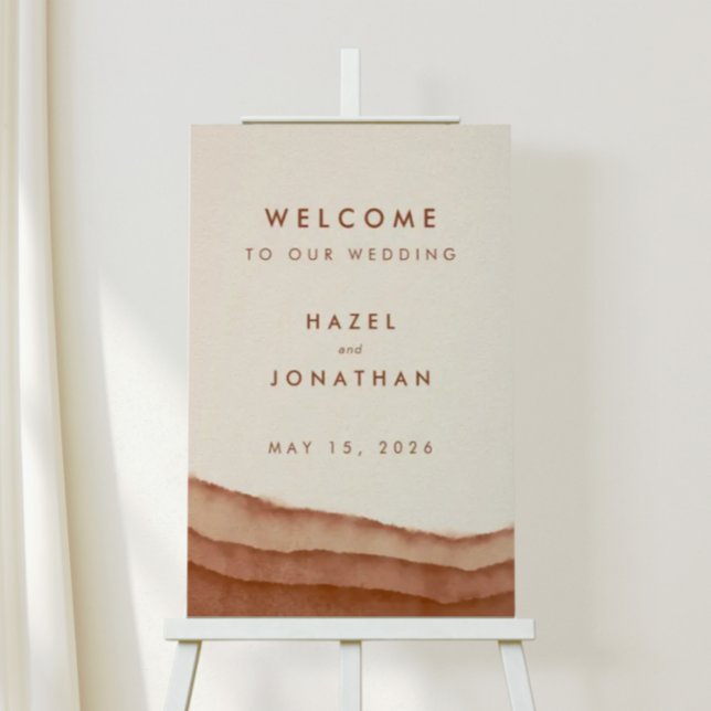 Terracotta Ombre | Minimalist Boho Wedding Welcome Poster (Creator Uploaded)