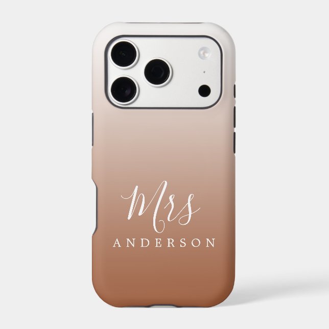 Terracotta Ombre Script Future Mrs Name (Back)