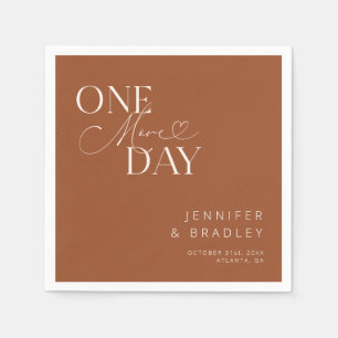 Terracotta One More Day Rehearsal Dinner Napkin