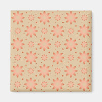 Terracotta orange and sand beige delicate daisy