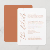 Terracotta Orange Modern Minimalist Wedding 2
