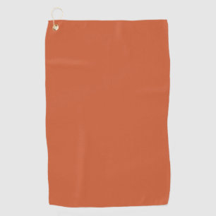 Terracotta Orange Solid Colour Warm & Earthy Desig Golf Towel