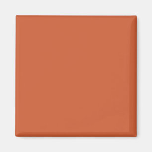 Terracotta Orange Solid Colour Warm & Earthy Desig Magnet